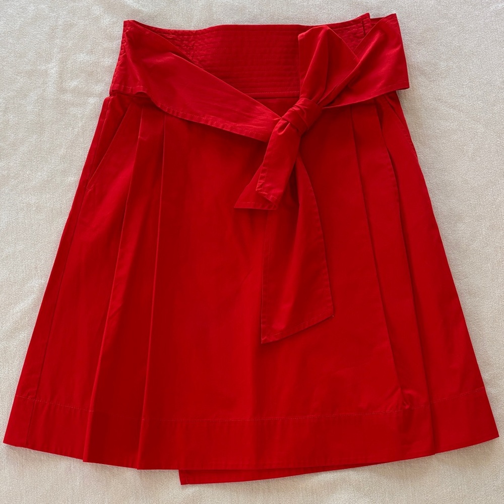 NWT - Tory Burch Vibrant Red A-Line Skirt size 12
